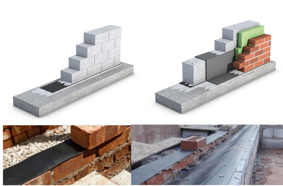 Damp proof course offers a protective barrier and is used within the inner layers of brick or